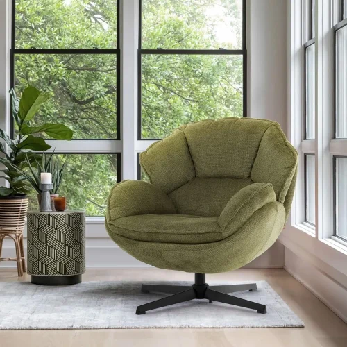 Swivel Accent Chair for Living Room, Upholstered Armchair with Metal Legs, Lounge Sofa Chair, Comfy Leisure Chairs,Customized